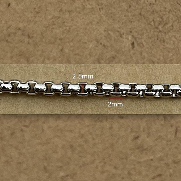【受注販売/30M】鎖の幅(外径)2.5mm ベネチアンサージカルステンレスチェーン SUS304 1枚目の画像