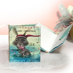 [Creema限定]布製ブック型メッセージカード (クリスマスB) 1枚目の画像
