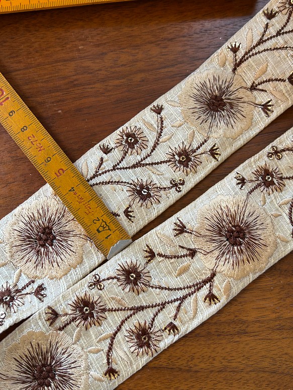 刺繡絲帶編織 50mm 自然色(57-2) 第1張的照片