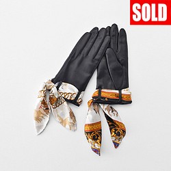 【SOLD OUT】【 Creema限定 】KURODA  Scarf グローブ /  BLACK / レディース 手袋 1枚目の画像