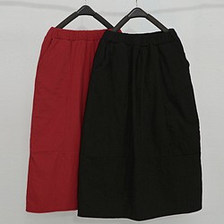 秋冬中綿スカート　綿麻スカート　シンプルスカート #060 1枚目の画像