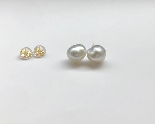 K18 南洋真珠 ケシ ピアス 7.0〜8.0mm ② ピアス（スタッド・一粒