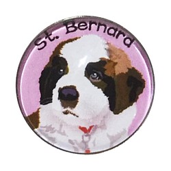 ピンバッジ セントバーナード ピンバッチ ピンズ犬 ケース付き 1枚目の画像