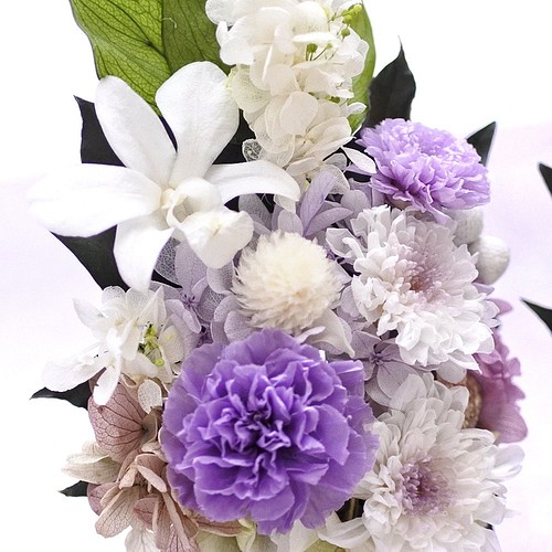 想・SOU》仏花◇花器の色を選べます♢﻿お供え花・すべてプリザーブド 