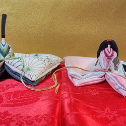 ひな人形 手作り 着物リメイク 1枚目の画像