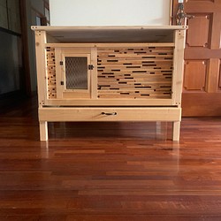 うさぎケージ　うさぎ木製ケージ　木製ハウス　ラビハ　800サイズ　おしゃれな木製ケージ 1枚目の画像