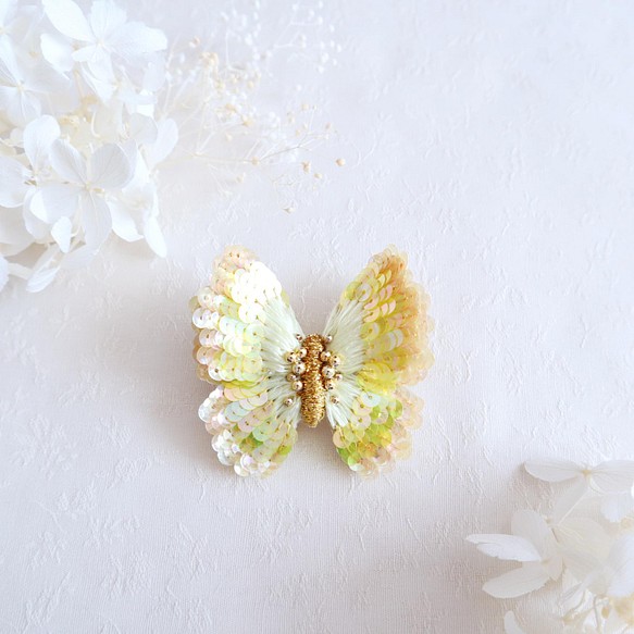 『 Papillon 』オートクチュール刺繍・刺繍ジュエリー・蝶々モチーフ