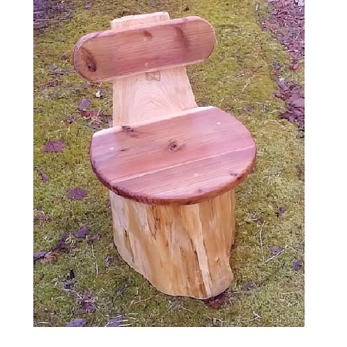 ヒノキの切り株の置物 (４面カット太鼓挽き) スツール 丸太椅子 