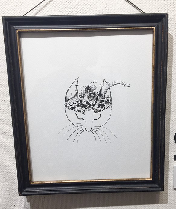 Shimada Shozo、島田 章三、猫と人と、希少画集画、高級額装 - 絵画