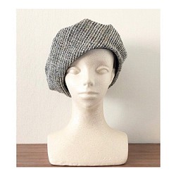 小さな花柄ハンチング(白)(small flower pattern(white) hunting cap