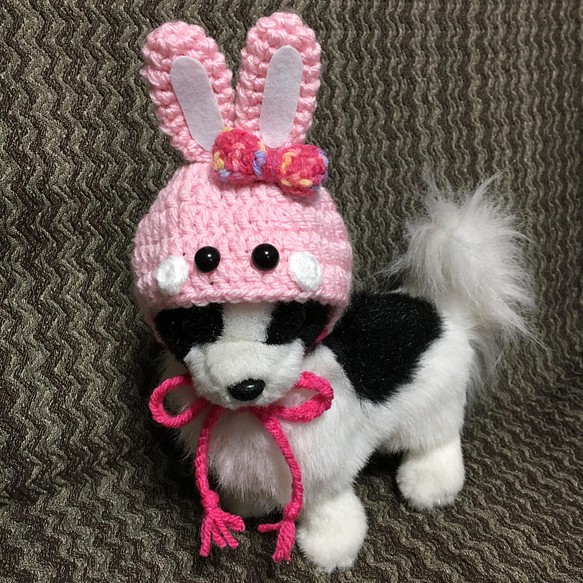 イースターエッグ❤️干支の帽子❤️小型犬用帽子・猫用帽子❤️うさぎ 1枚目の画像