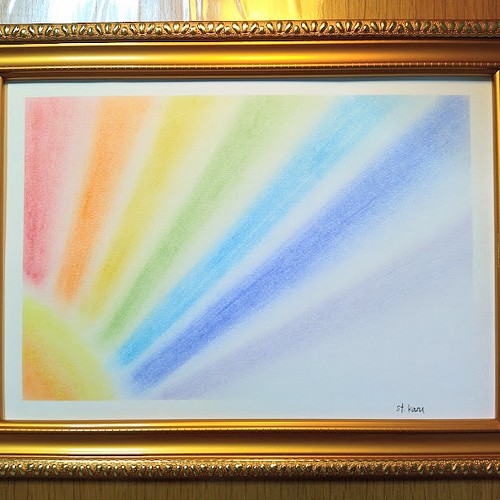 ヒーリングアート「なないろの光を放つ太陽」 絵画 st.kazu 通販