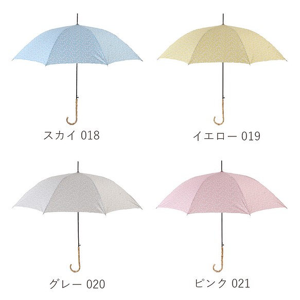 竹傘 吹花灰 Rain and Shine Long Umbrella ALCEDO 161020 遮陽傘雨傘 小花紋灰 第13張的照片