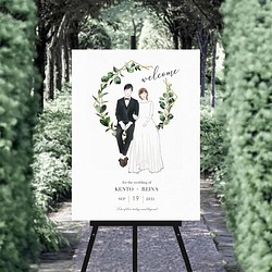 ウェルカムボード 似顔絵 水彩 イラスト Wedding 結婚式 データ納品 ウェルカムボード Kaholi 通販 Creema クリーマ ハンドメイド 手作り クラフト作品の販売サイト