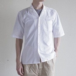 cotton/linen open collar shirts コットンリネンオープンカラーシャツ 1枚目の画像