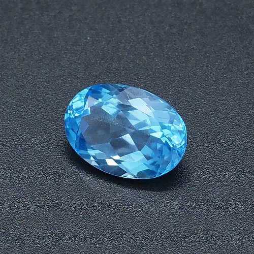 大14,9ct Blue Topaz ブルートパーズルース 13 x 18 オーバルカット