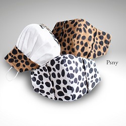 PSNY 2way Leopard &amp; Dalmatian Linen Mask Cover 可逆 2W10 使無紡布面 第1張的照片