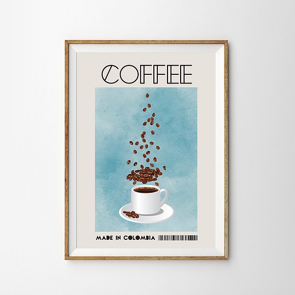 おしゃれカフェ  コーヒー 開業祝いに 海外のおしゃれなポスター 1枚目の画像