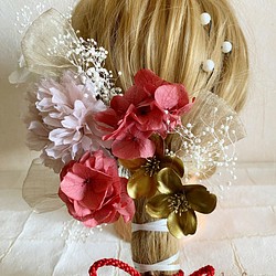 ローポニーテール シリーズ 6♡結婚式 成人式 ウェディング ヘッドドレス 髪飾り 1枚目の画像