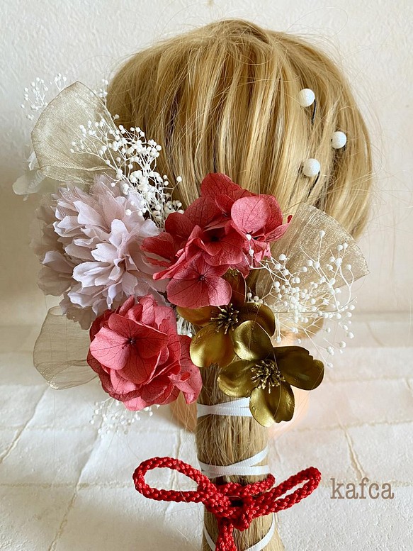 ローポニーテール シリーズ 6♡結婚式 成人式 ウェディング ヘッドドレス 髪飾り 1枚目の画像