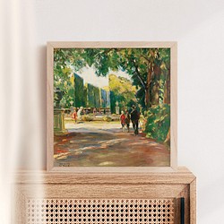 [額縁付き] シェーンブルン宮殿の公園で アウグスト・リーガー アートポスター 天然木 ポスターフレーム APFS012 1枚目の画像