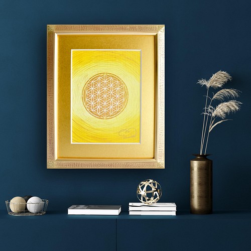 破格値下げ Floweroflife 全ての始まりメッセージ ヒーリングアート アクリル絵具 油絵具 Coolbeanzcoffeehouse Com