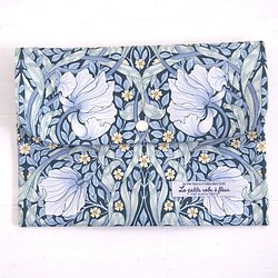 モリス＆コー 母子手帳ケース ピンパーネル/ブルー 03B B6サイズ マルチケース 1枚目の画像