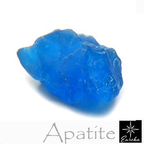【宝石質】天然石　ブルーアパタイト原石×5個32.8ct ホルダー付き