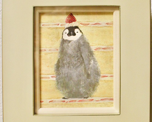 ペンギン/ショート penguin/piece of cake 日本画 絵画 mizoochi 通販