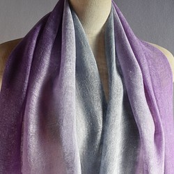 二重紗織お肌触りの良いシルクレーヨン「石竹色～銀色」　 1枚目の画像