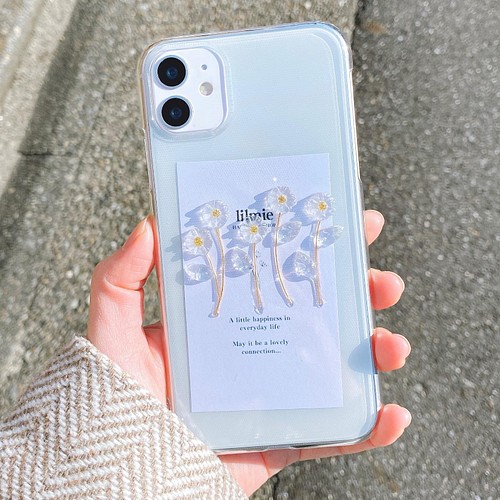 デイジー Iphoneケース 韓国 ハンドメイド マーガレット Iphoneケース カバー Lilmie 通販 Creema クリーマ ハンドメイド 手作り クラフト作品の販売サイト