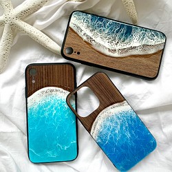 海　iPhoneケース　スマホケース　レジンアート 1枚目の画像