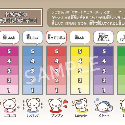 シロちゃんのバロメーター（下敷き）C02 発達 障がい SOS 支援