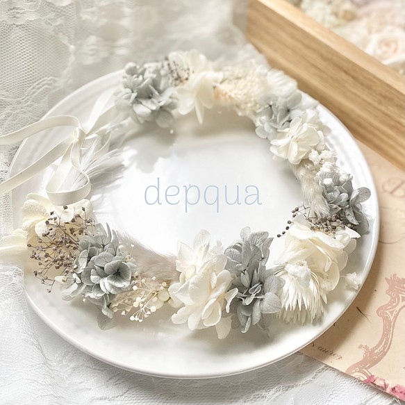 送料無料 花冠 ベビー Winter Gray キッズ 花かんむり 雑貨 その他 花冠専門店 Depqua 通販 Creema クリーマ ハンドメイド 手作り クラフト作品の販売サイト