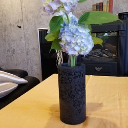 FP1407円柱型 ハンドメイド センメント鉢 コンクリート鉢 モルタル 植木鉢 一輪挿し・花瓶・花器 F