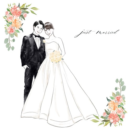 水彩画 デジタル似顔絵イラスト プレゼント 結婚式 ウェルカムボード 似顔絵 Wedding イラスト 結婚祝 ウェルカムボード Mimij 通販 Creema クリーマ ハンドメイド 手作り クラフト作品の販売サイト