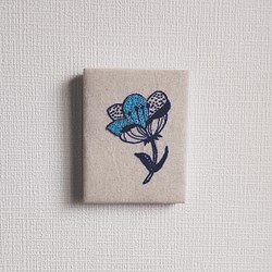 ファブリックパネル　ブルーの花【受注制作】 1枚目の画像