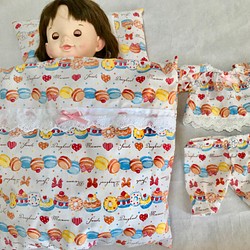【新春福袋2022】ぽぽちゃんのケーキ模様のお布団とパジャマ 1枚目の画像