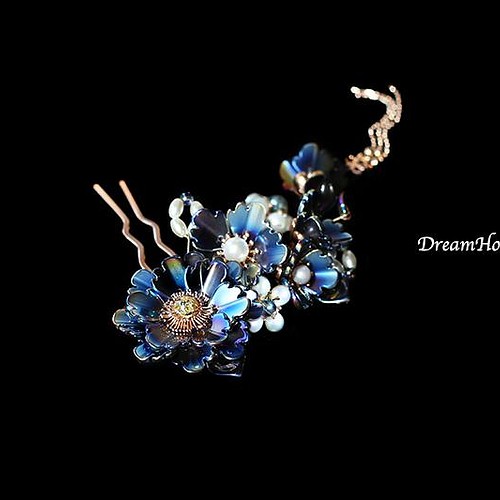 闇花のかんざし 在庫有り 簪 着物 和装 ヘアアクセサリー Dreamhouse 通販 Creema クリーマ ハンドメイド 手作り クラフト作品の販売サイト