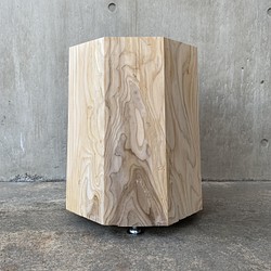 杉のスツール(８角形台形 ) 椅子 スツール オブジェ フラワーディスプレイ 高級感 スタイリッシュ サイドテーブル 1枚目の画像