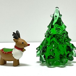 【早割】ガラスのグリーン・クリスマスツリーA 1枚目の画像