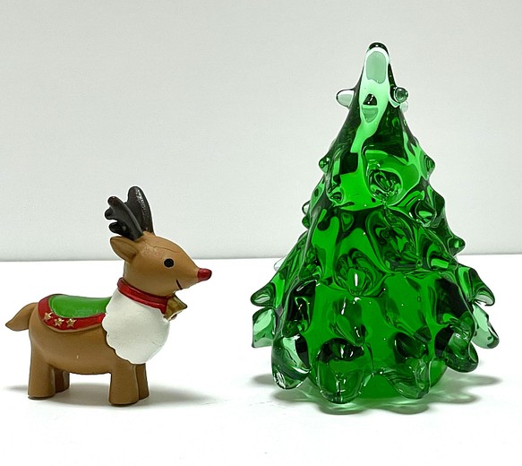 【早割】ガラスのグリーン・クリスマスツリーA 1枚目の画像