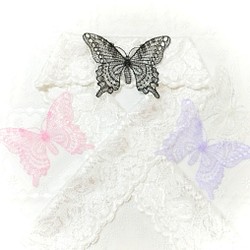 てふてふ半衿 衣紋に蝶々がとまる半襟 1枚目の画像