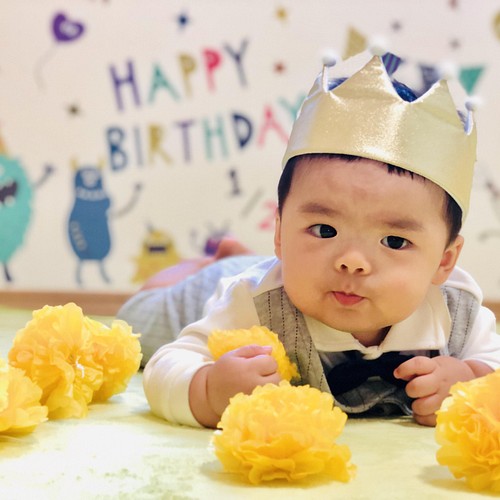 ベビークラウン 赤ちゃん用イメージ写真 100日 記念日 誕生日 ハーフバースデー ニューボーンフォト 1歳 あご紐 雑貨 その他 Akichan365 通販 Creema クリーマ ハンドメイド 手作り クラフト作品の販売サイト