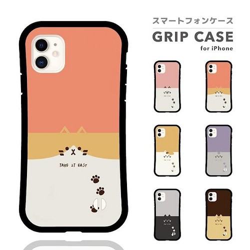 スマホケース Iphone13 グリップケース 耐衝撃 Tpuケース おしゃれ 猫 ネコ ねこ ネコちゃん 顔 かわいい Iphoneケース カバー A Goods Store 通販 Creema クリーマ ハンドメイド 手作り クラフト作品の販売サイト