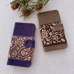 コーディロイのシルク刺繍リボンiPhoneケース 1枚目の画像