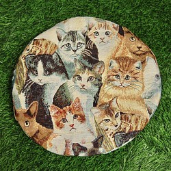 貓紋地精貝雷帽：荷蘭製造的面料 第1張的照片