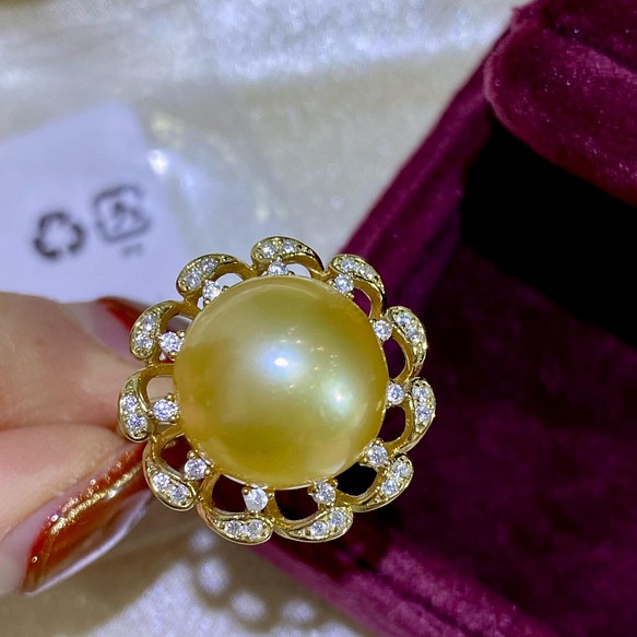 高級】天然南洋真珠 一粒パールリングs925 - リング(指輪)