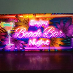 ハワイ ビーチ カクテル バー パブ ラウンジ スナック 酒 南国 サイン 看板 置物 雑貨 LED2wayライトBOX 1枚目の画像