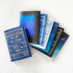 【新春福袋2022】星と夜空と天体 ブックカバー2個セット / 手帳カバー（A6）ほぼ日手帳カバー 1枚目の画像
